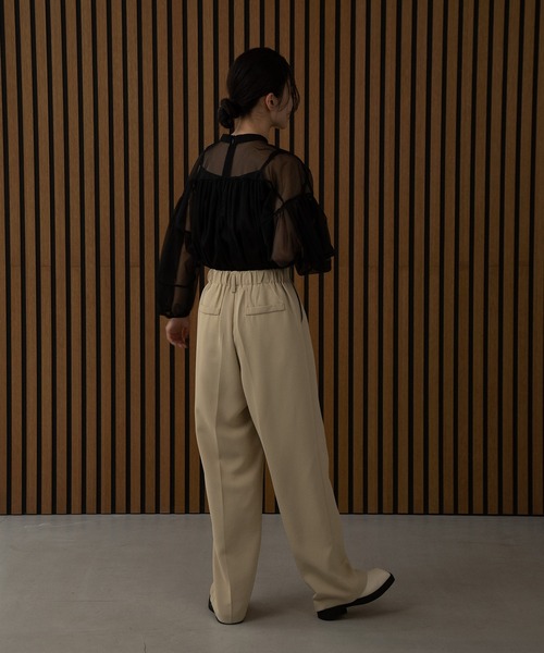 I_am（アイアム）の「puff sleeve tulle blouse / パフスリーブチュールブラウス（シャツ/ブラウス・レディース・アイボリー/ブラック・FREE）」の19枚目の写真