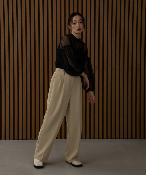 I_am（アイアム）の「puff sleeve tulle blouse / パフスリーブチュールブラウス（シャツ/ブラウス・レディース・アイボリー/ブラック・FREE）」の17枚目の写真