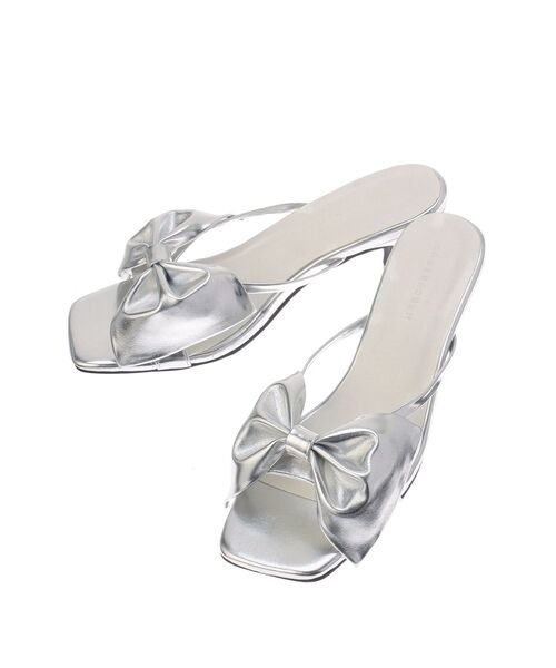 MERCURYDUO（マーキュリーデュオ）の「ビッグリボンシェイプストラップサンダル（サンダル・レディース・レッド/ブラック/シルバー・36/38）」の14枚目の写真