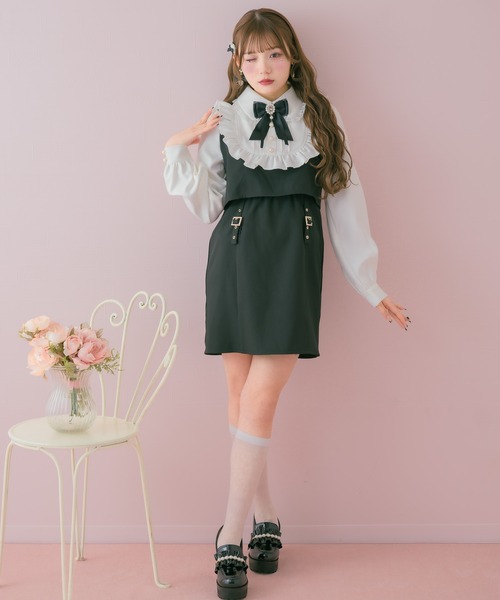 ROJITA(ロジータ)の「ボリュームヨークフリルタイトワンピース(ワンピース・レディース・ブラック/ピンク/ベージュ・FREE)」の15枚目の写真