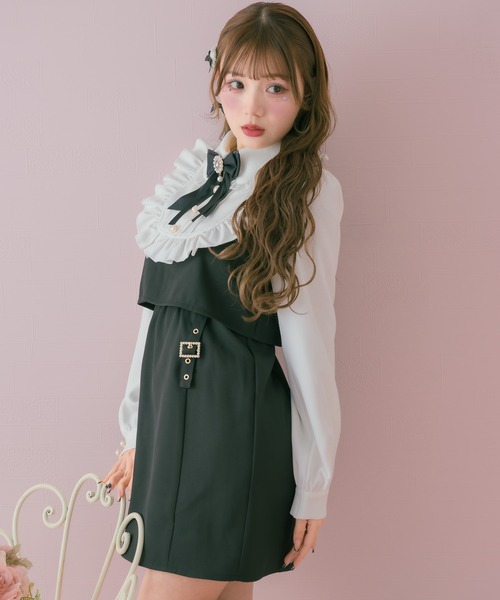 ROJITA(ロジータ)の「ボリュームヨークフリルタイトワンピース(ワンピース・レディース・ブラック/ピンク/ベージュ・FREE)」の11枚目の写真