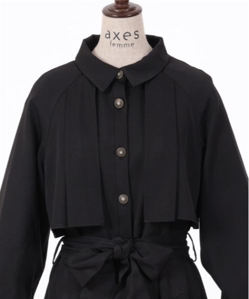 axes femme（アクシーズファム）の「後レースアップトレンチコート（トレンチコート・レディース・グレー/ブラック/ホワイト・FREE）」の17枚目の写真