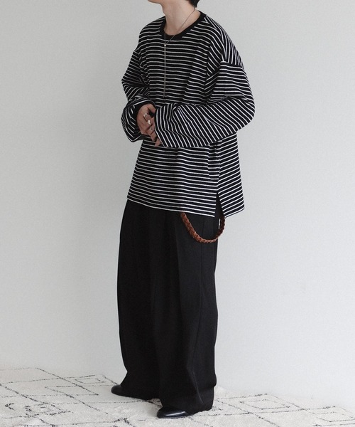 epnok(エプノック)の「ダブルフェイスボーダーロンT(Tシャツ/カットソー・メンズ・ブルー/ナチュラル/ブラック・LARGE/MEDIUM/SMALL)」の10枚目の写真