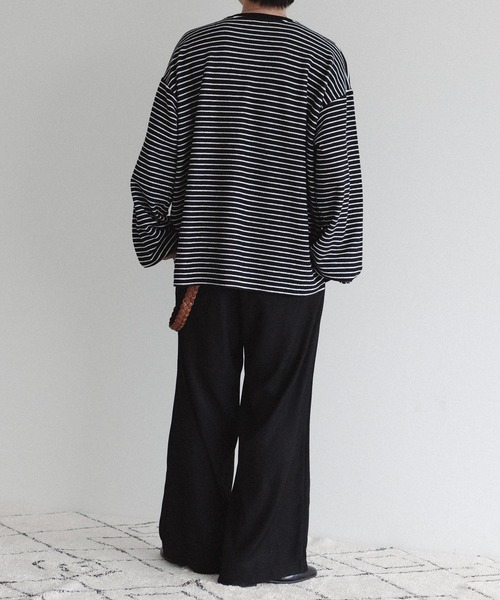 epnok(エプノック)の「ダブルフェイスボーダーロンT(Tシャツ/カットソー・メンズ・ブルー/ナチュラル/ブラック・LARGE/MEDIUM/SMALL)」の11枚目の写真