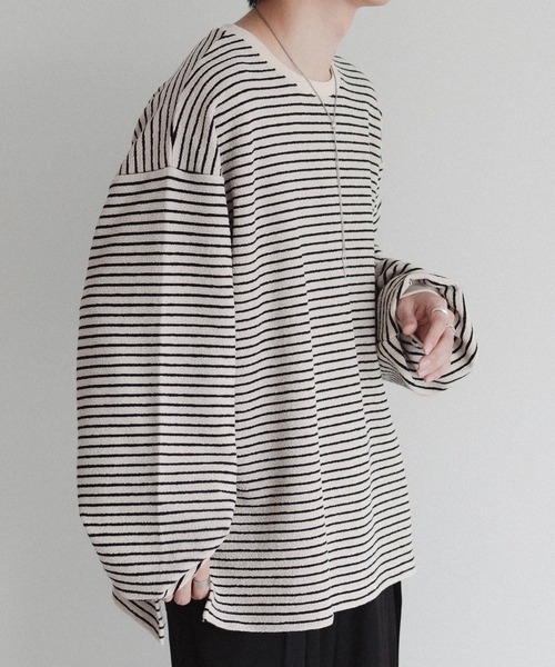 epnok(エプノック)の「ダブルフェイスボーダーロンT(Tシャツ/カットソー・メンズ・ブルー/ナチュラル/ブラック・LARGE/MEDIUM/SMALL)」の16枚目の写真