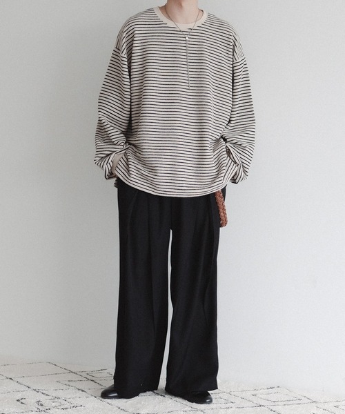 epnok(エプノック)の「ダブルフェイスボーダーロンT(Tシャツ/カットソー・メンズ・ブルー/ナチュラル/ブラック・LARGE/MEDIUM/SMALL)」の17枚目の写真