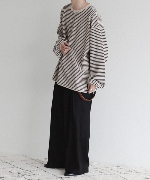 epnok(エプノック)の「ダブルフェイスボーダーロンT(Tシャツ/カットソー・メンズ・ブルー/ナチュラル/ブラック・LARGE/MEDIUM/SMALL)」の19枚目の写真