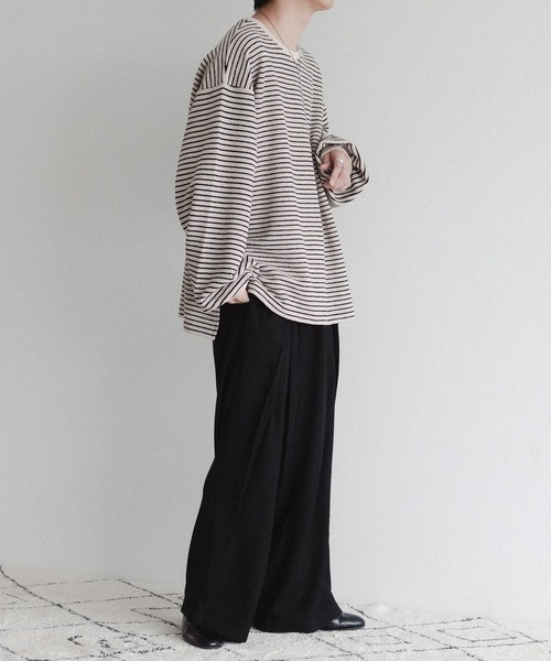 epnok(エプノック)の「ダブルフェイスボーダーロンT(Tシャツ/カットソー・メンズ・ブルー/ナチュラル/ブラック・LARGE/MEDIUM/SMALL)」の21枚目の写真