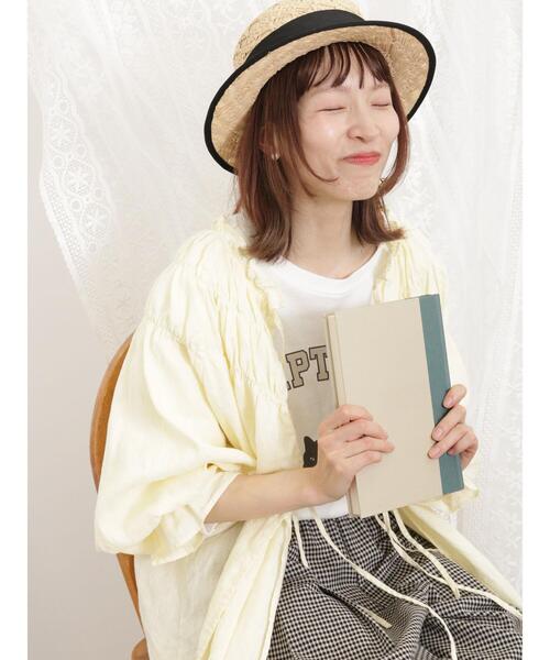 Samansa Mos2（サマンサ モスモス）の「ねこアソートロンT（Tシャツ/カットソー・レディース・チャコールグレー/オフホワイト/サックスブルー/ピンク・F）」の10枚目の写真