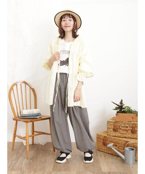 Samansa Mos2（サマンサ モスモス）の「ねこアソートロンT（Tシャツ/カットソー・レディース・チャコールグレー/オフホワイト/サックスブルー/ピンク・F）」の11枚目の写真