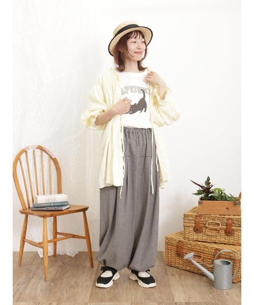 Samansa Mos2（サマンサ モスモス）の「ねこアソートロンT（Tシャツ/カットソー・レディース・チャコールグレー/オフホワイト/サックスブルー/ピンク・F）」の13枚目の写真