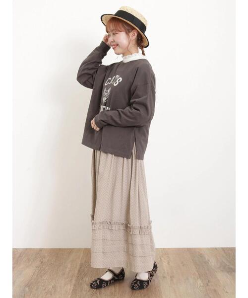 Samansa Mos2（サマンサ モスモス）の「ねこアソートロンT（Tシャツ/カットソー・レディース・チャコールグレー/オフホワイト/サックスブルー/ピンク・F）」の21枚目の写真