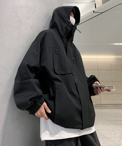 WESTBOY(ウエストボーイ)の「ビッグシルエット マウンテンパーカー WO24S1OT01【WB ORIGINALS】(マウンテンパーカー・メンズ・パープル/ホワイト/ブラック・XL/M/L)」の4枚目の写真