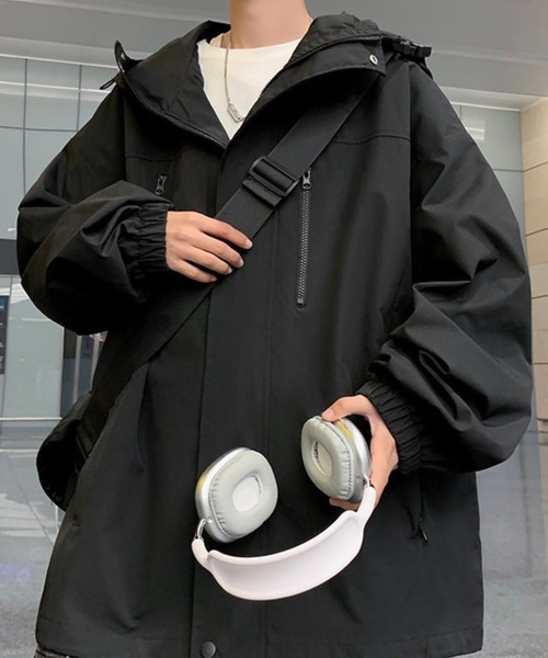 WESTBOY(ウエストボーイ)の「ビッグシルエット マウンテンパーカー WO24S1OT01【WB ORIGINALS】(マウンテンパーカー・メンズ・パープル/ホワイト/ブラック・XL/M/L)」の8枚目の写真