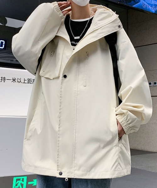 WESTBOY(ウエストボーイ)の「ビッグシルエット マウンテンパーカー WO24S1OT01【WB ORIGINALS】(マウンテンパーカー・メンズ・パープル/ホワイト/ブラック・XL/M/L)」の14枚目の写真