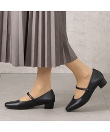 【fuwaraku】 幅広 3E 防水 ストラップパンプス <3.0cmヒール> 【21.5cm~25.5cm】