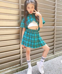 RandS（ランズ）の「RandS チェックフレアミニスカート（スカート・キッズ）」