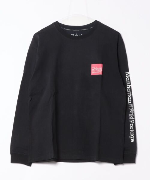 Manhattan Portage（マンハッタンポーテージ）の「Long Sleeve Print T-Shirt（Tシャツ/カットソー・メンズ・ブラック/ホワイト/ブルー/ターコイズブルー/チャコールグレー・SMALL/MEDIUM/LARGE/X-LARGE）」の14枚目の写真