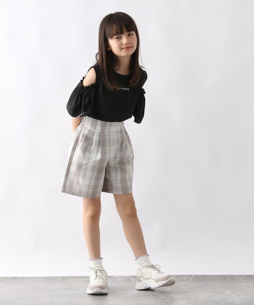GLOBAL WORK(グローバルワーク)の「ヘビロッTEE肩あき半袖/109519(Tシャツ/カットソー・キッズ・ブラック/オフホワイト・120cm/130cm/140cm/150cm/160cm/170cm)」の17枚目の写真