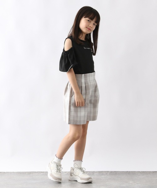 GLOBAL WORK(グローバルワーク)の「ヘビロッTEE肩あき半袖/109519(Tシャツ/カットソー・キッズ・ブラック/オフホワイト・120cm/130cm/140cm/150cm/160cm/170cm)」の18枚目の写真