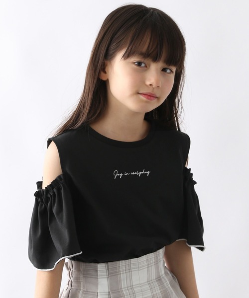 GLOBAL WORK(グローバルワーク)の「ヘビロッTEE肩あき半袖/109519(Tシャツ/カットソー・キッズ・ブラック/オフホワイト・120cm/130cm/140cm/150cm/160cm/170cm)」の20枚目の写真