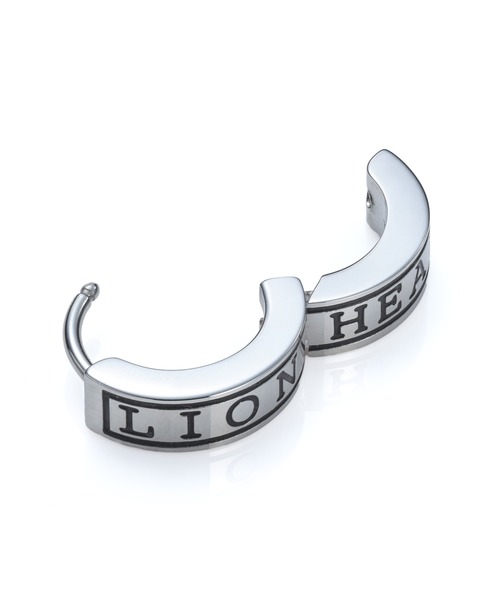 LION HEART(ライオンハート)の「【限定展開】“LH-1”ロゴフープピアス/サージカルステンレス(金属アレルギー対応)【LION HEART / ライオンハート】(ピアス(片耳用)・メンズ・シルバー×ブラック/シルバー・ONE SIZE)」の22枚目の写真