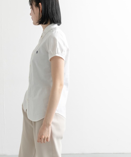 GYMPHLEX（ジムフレックス）の「GYMPHLEX　FRENCH SLEEVE SHIRTS（シャツ/ブラウス・レディース・ブルー/ホワイト・14）」の3枚目の写真