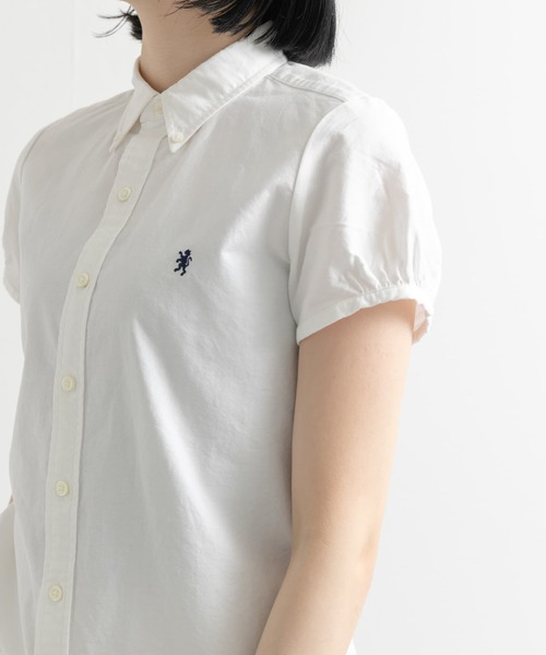 GYMPHLEX（ジムフレックス）の「GYMPHLEX　FRENCH SLEEVE SHIRTS（シャツ/ブラウス・レディース・ブルー/ホワイト・14）」の5枚目の写真