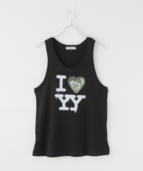 憧れの オープンワイワイ】 / YY セール】【OPEN I SLEEVELESS YY LOVE トップス