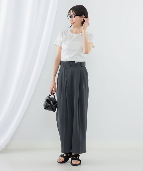 Ray BEAMS（レイビームス）の「Ray BEAMS / 箔 プリント リブ Tシャツ（Tシャツ/カットソー・レディース・ブラック/シルバー・ONE SIZE）」の8枚目の写真