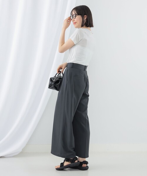 Ray BEAMS（レイビームス）の「Ray BEAMS / 箔 プリント リブ Tシャツ（Tシャツ/カットソー・レディース・ブラック/シルバー・ONE SIZE）」の9枚目の写真