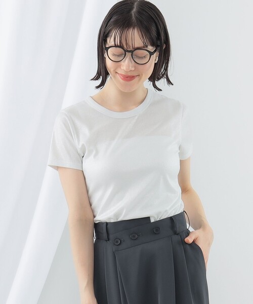 Ray BEAMS（レイビームス）の「Ray BEAMS / 箔 プリント リブ Tシャツ（Tシャツ/カットソー・レディース・ブラック/シルバー・ONE SIZE）」の11枚目の写真