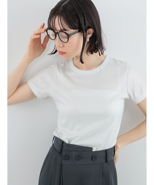 Ray BEAMS（レイビームス）の「Ray BEAMS / 箔 プリント リブ Tシャツ（Tシャツ/カットソー・レディース・ブラック/シルバー・ONE SIZE）」の12枚目の写真