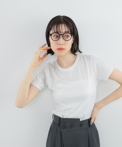 Ray BEAMS（レイビームス）の「Ray BEAMS / 箔 プリント リブ Tシャツ（Tシャツ/カットソー・レディース・ブラック/シルバー・ONE SIZE）」の13枚目の写真