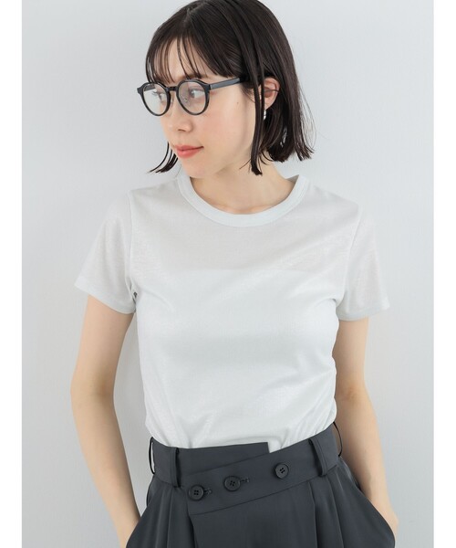 Ray BEAMS（レイビームス）の「Ray BEAMS / 箔 プリント リブ Tシャツ（Tシャツ/カットソー・レディース・ブラック/シルバー・ONE SIZE）」の14枚目の写真