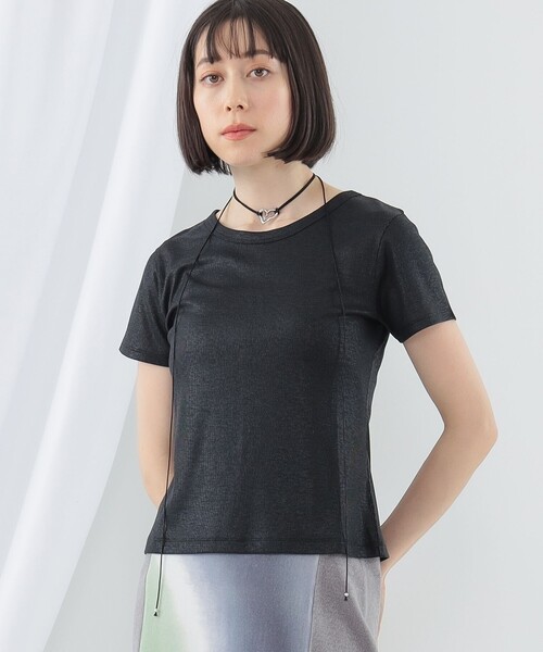 Ray BEAMS（レイビームス）の「Ray BEAMS / 箔 プリント リブ Tシャツ（Tシャツ/カットソー・レディース・ブラック/シルバー・ONE SIZE）」の19枚目の写真