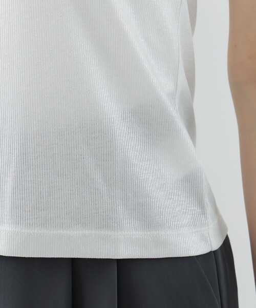 Ray BEAMS（レイビームス）の「Ray BEAMS / 箔 プリント リブ Tシャツ（Tシャツ/カットソー・レディース・ブラック/シルバー・ONE SIZE）」の7枚目の写真