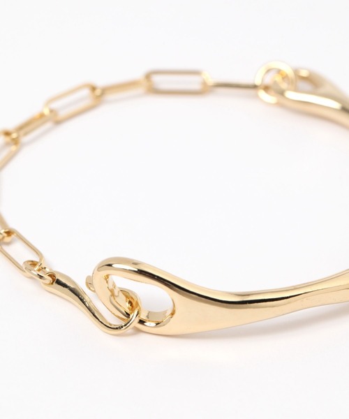 LEPSIM（レプシィム）の「メタルチェーンバングル　114082（ブレスレット・レディース・シルバー/ゴールド・ONE SIZE）」の7枚目の写真