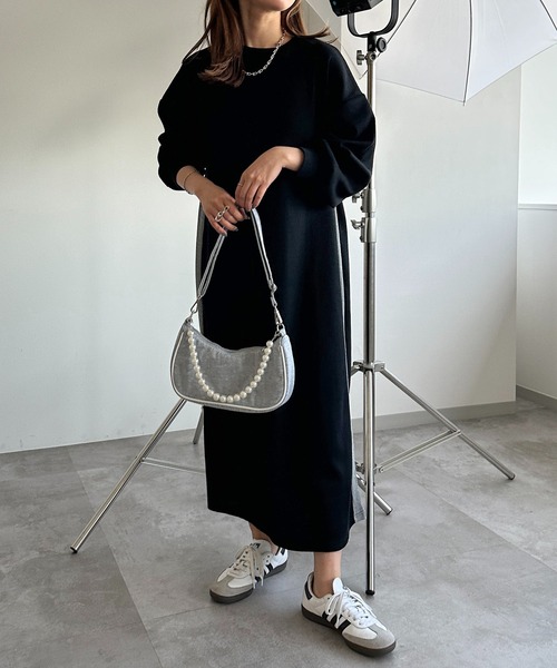 apres jour mignon(アプレジュールミニョン)の「ワッフルラインワンピース【ZOZOTOWN限定アイテム】(ワンピース・レディース・ブラック系その他/ブルー/ブラック・SMALL/X-LARGE/MEDIUM)」の14枚目の写真