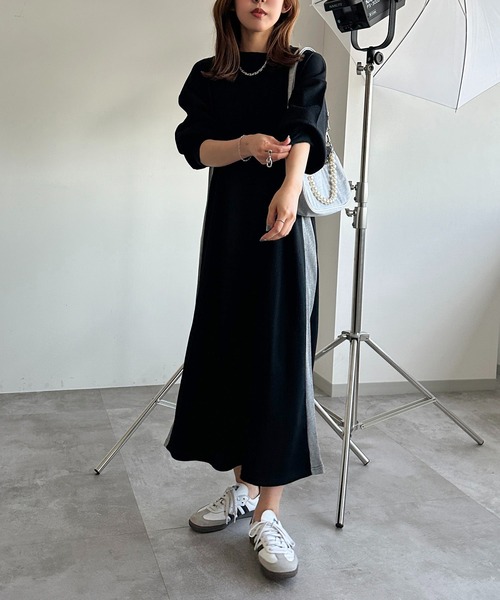 apres jour mignon(アプレジュールミニョン)の「ワッフルラインワンピース【ZOZOTOWN限定アイテム】(ワンピース・レディース・ブラック系その他/ブルー/ブラック・SMALL/X-LARGE/MEDIUM)」の13枚目の写真