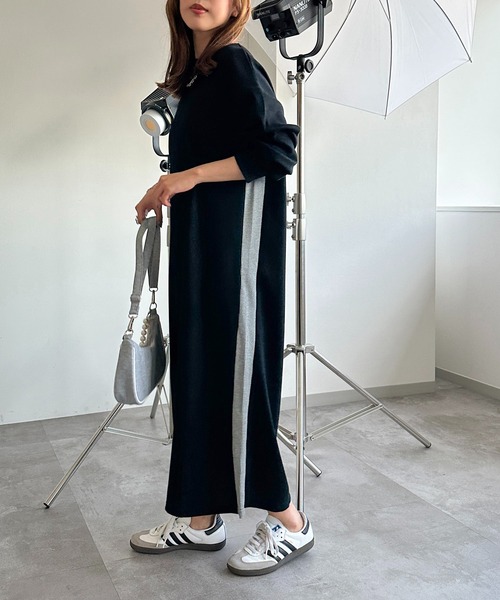 apres jour mignon(アプレジュールミニョン)の「ワッフルラインワンピース【ZOZOTOWN限定アイテム】(ワンピース・レディース・ブラック系その他/ブルー/ブラック・SMALL/X-LARGE/MEDIUM)」の16枚目の写真