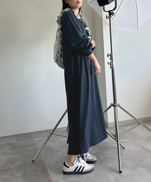 apres jour mignon(アプレジュールミニョン)の「ワッフルラインワンピース【ZOZOTOWN限定アイテム】(ワンピース・レディース・ブラック系その他/ブルー/ブラック・SMALL/X-LARGE/MEDIUM)」の22枚目の写真