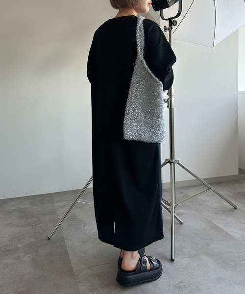 apres jour mignon(アプレジュールミニョン)の「ワッフルラインワンピース【ZOZOTOWN限定アイテム】(ワンピース・レディース・ブラック系その他/ブルー/ブラック・SMALL/X-LARGE/MEDIUM)」の10枚目の写真