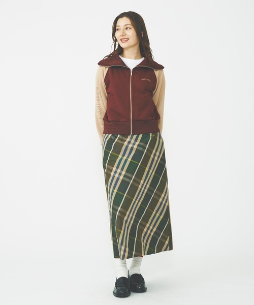 MILKFED.（ミルクフェド）の「PLAID LONG SKIRT（スカート・レディース・オリーブ/チャコール・ONE SIZE）」の13枚目の写真
