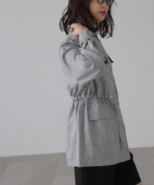 FREE'S MART（フリーズマート）の「ウエストドロストジャケット（その他アウター・レディース・グレー/ブラック・FREE）」の5枚目の写真