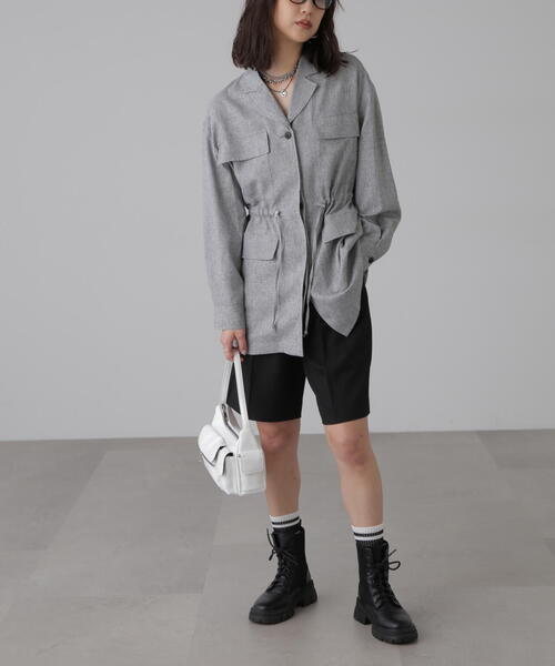 FREE'S MART（フリーズマート）の「ウエストドロストジャケット（その他アウター・レディース・グレー/ブラック・FREE）」の8枚目の写真