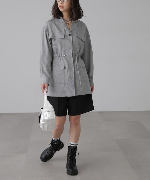 FREE'S MART（フリーズマート）の「ウエストドロストジャケット（その他アウター・レディース・グレー/ブラック・FREE）」の9枚目の写真