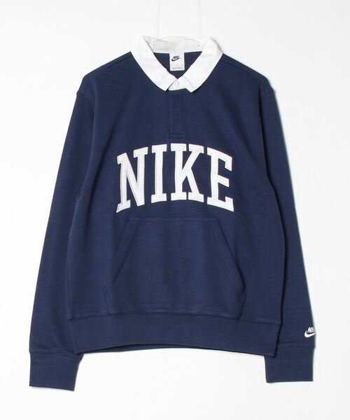 NIKE（ナイキ）の「NIKE CLUB FLEECE MEN’S LONG SLEEVE FLEECE POLO ナイキ クラブ フリース メンズ ロングスリーブ フリース ポロ（その他トップス・メンズ・グレー/ネイビー/グリーン・M/L/XL）」の3枚目の写真