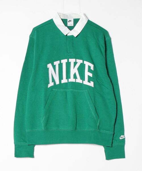 NIKE（ナイキ）の「NIKE CLUB FLEECE MEN’S LONG SLEEVE FLEECE POLO ナイキ クラブ フリース メンズ ロングスリーブ フリース ポロ（その他トップス・メンズ・グレー/ネイビー/グリーン・M/L/XL）」の2枚目の写真