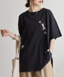 Quelle chance ゆるネコタクサンシシュウプルオーバー